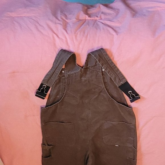 Berne Men's Washed Duck Unlined Brown Bib Overalls. Sz: 38X32 - Picture 8 of 15